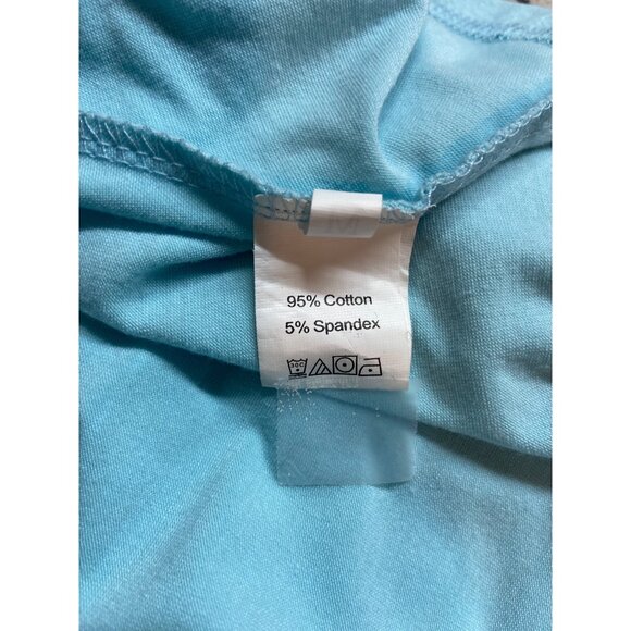 Unbranded Cold Shoulder Swing Tunic Dress M Blue Relaxed Fit Casual Chic Summer - Picture 5 of 9